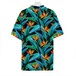 Teal Tropical Pattern Print Hawaiian Shirt