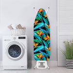Teal Tropical Pattern Print Ironing Board Cover