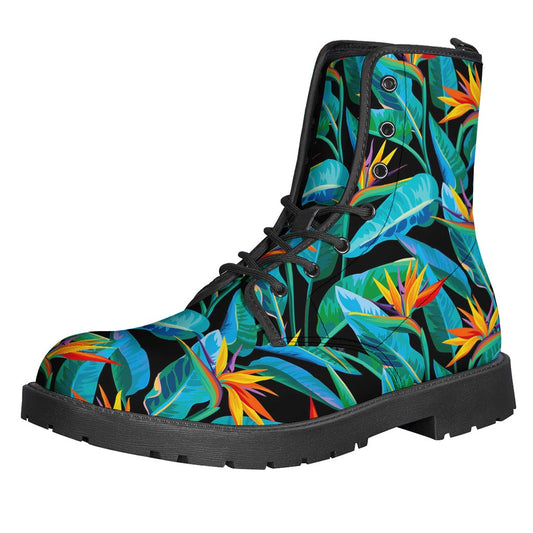 Teal Tropical Pattern Print Backpack