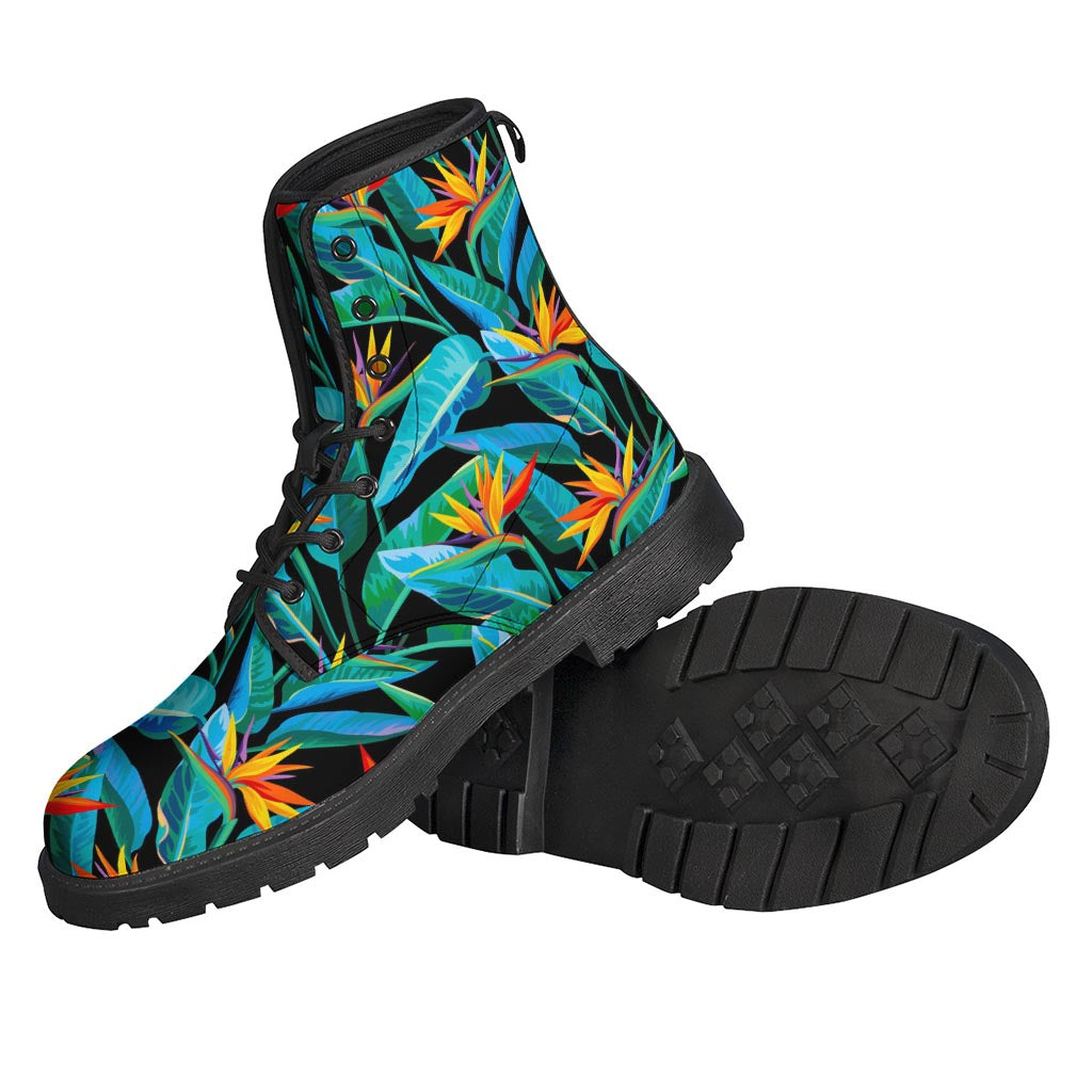 Teal Tropical Pattern Print Backpack
