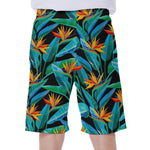 Teal Tropical Pattern Print Men's Beach Shorts