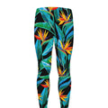 Teal Tropical Pattern Print Men's Leggings