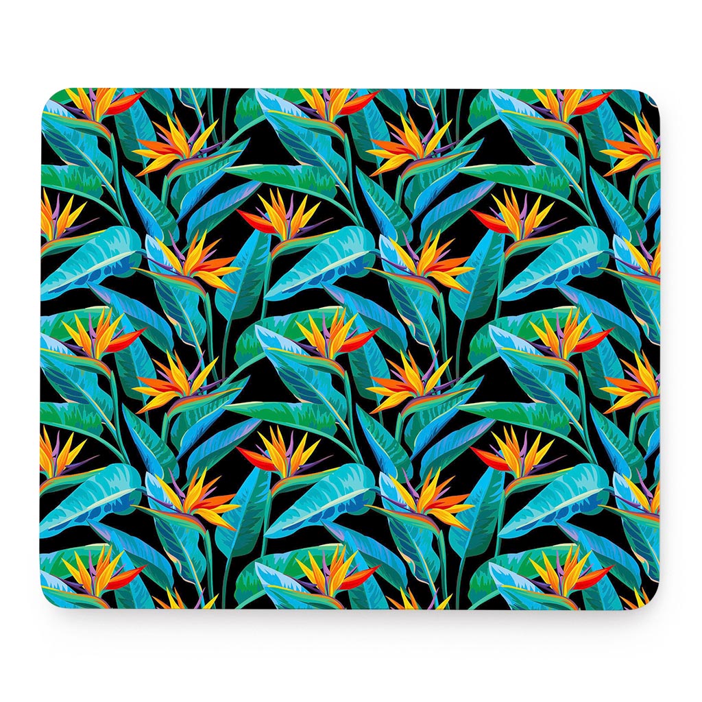 Teal Tropical Pattern Print Mouse Pad