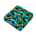 Teal Tropical Pattern Print Outdoor Seat Cushion Cover