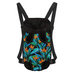Teal Tropical Pattern Print Pet Carrier Backpack