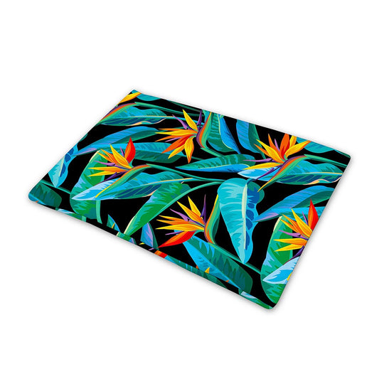 Teal Tropical Pattern Print Pet Cooling Mat Cover