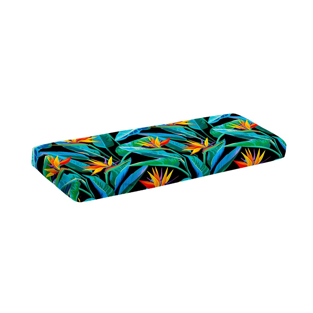 Teal Tropical Pattern Print Piano Keyboard Cover