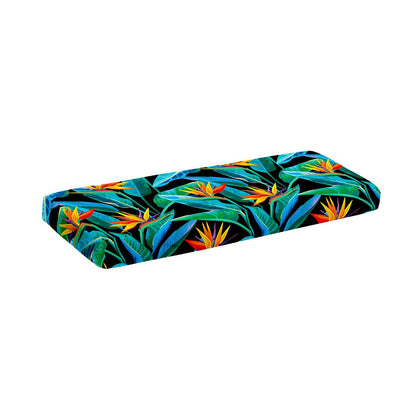 Teal Tropical Pattern Print Piano Keyboard Cover