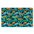 Teal Tropical Pattern Print Polyester Doormat
