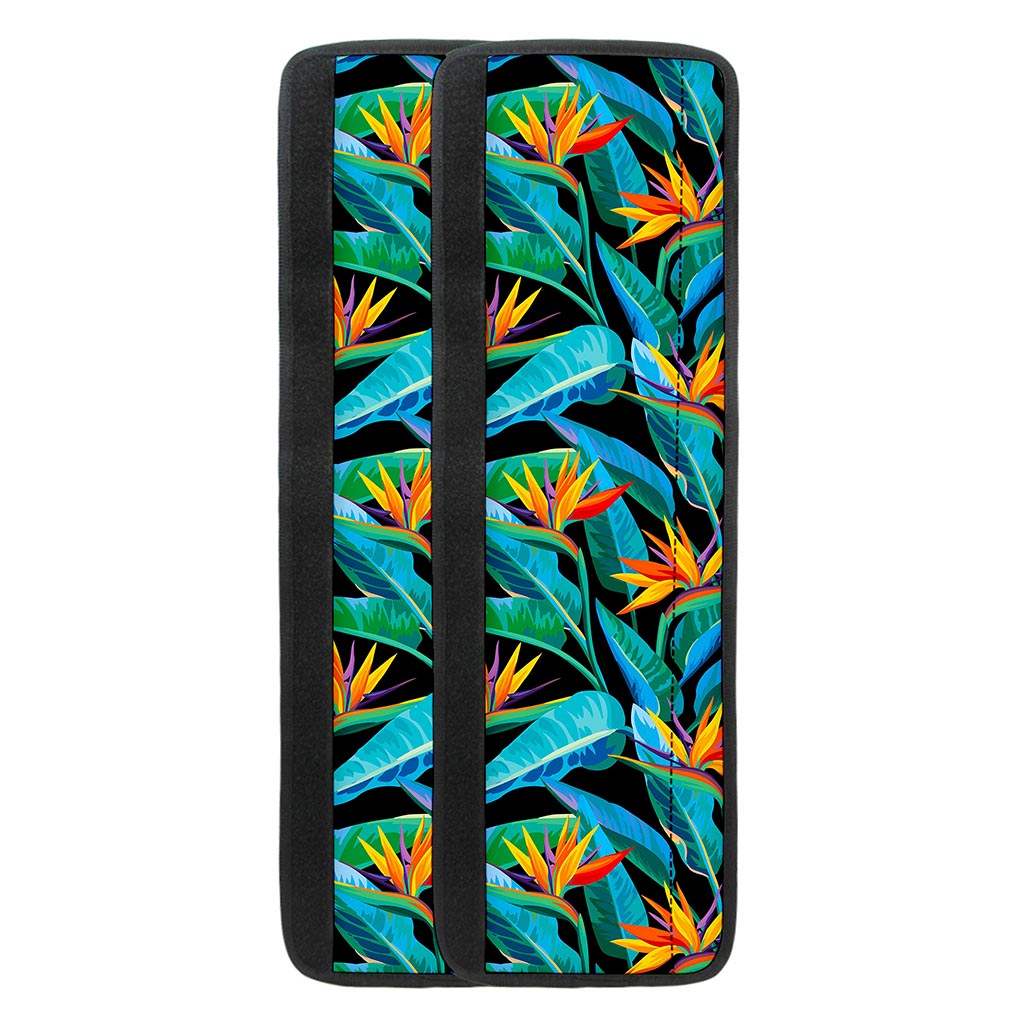 Teal Tropical Pattern Print Refrigerator Handle Covers