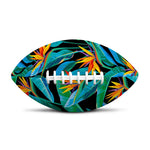 Teal Tropical Pattern Print Rugby Ball