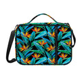 Teal Tropical Pattern Print Shoulder Strap Bible Bag