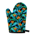 Teal Tropical Pattern Print Single Oven Mitt