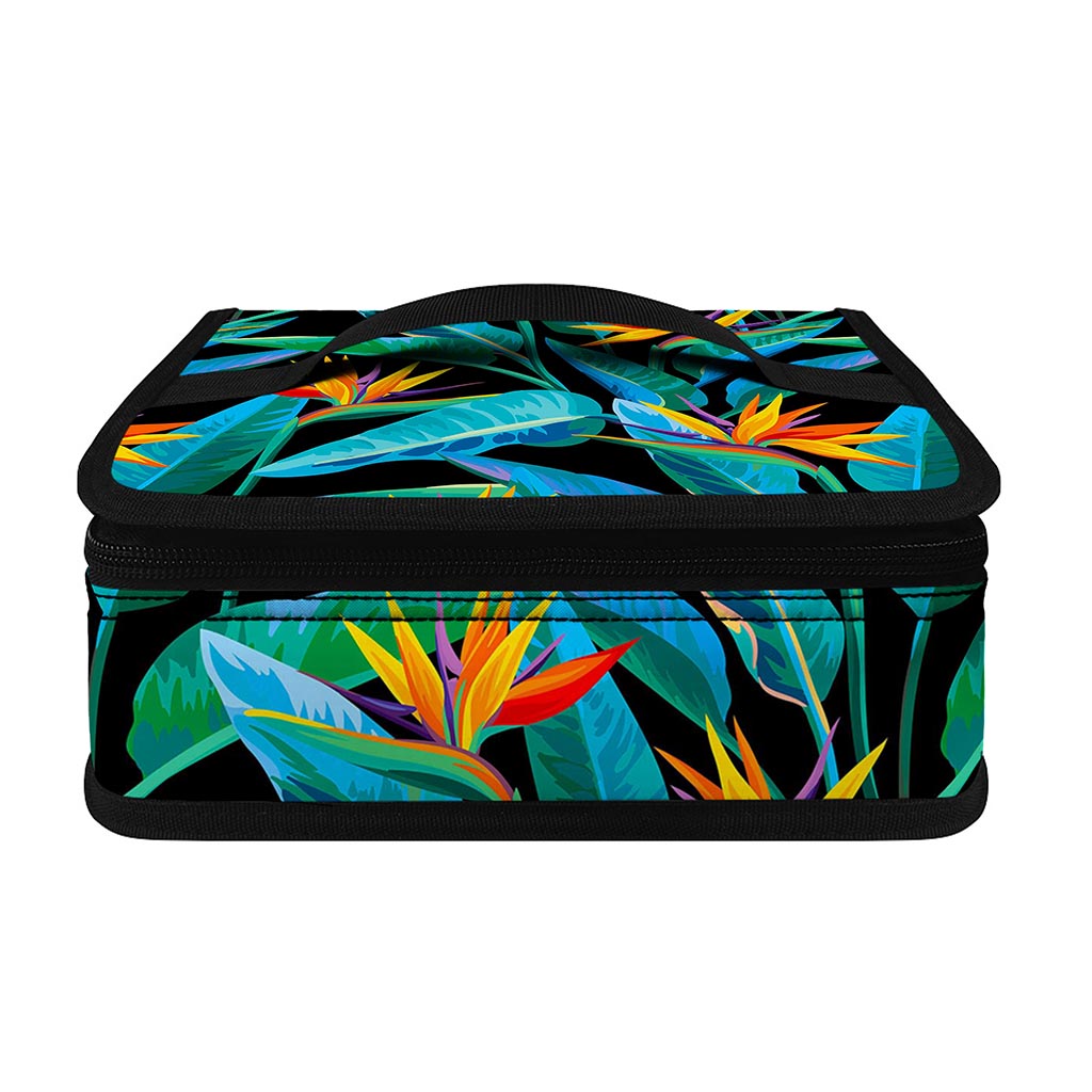 Teal Tropical Pattern Print Small Lunch Bag