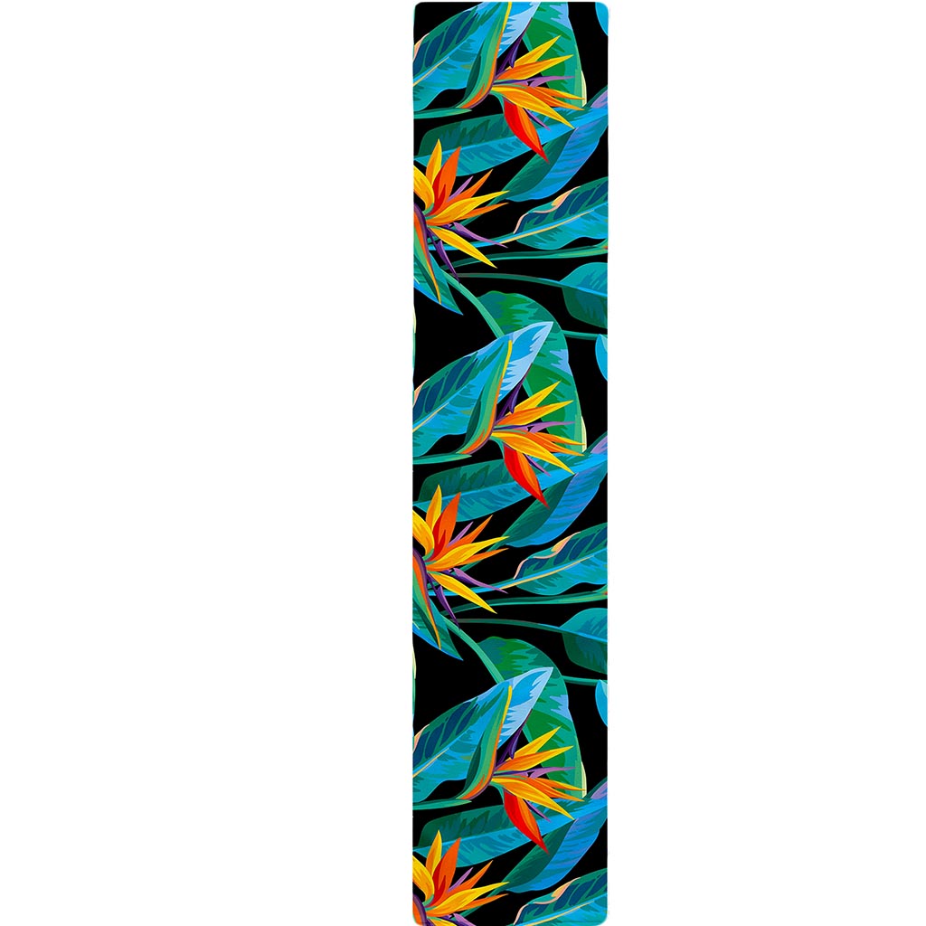 Teal Tropical Pattern Print Table Runner