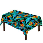 Teal Tropical Pattern Print Tablecloth
