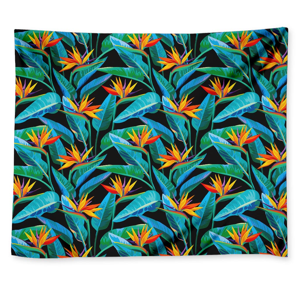 Teal Tropical Pattern Print Tapestry