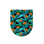 Teal Tropical Pattern Print Toilet Lid Cover