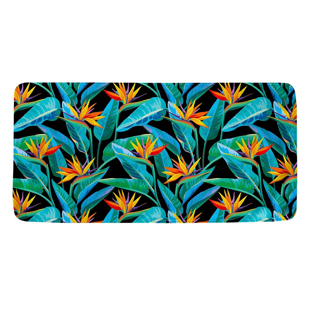 Teal Tropical Pattern Print Towel