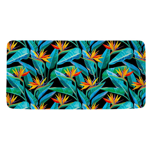 Teal Tropical Pattern Print Towel