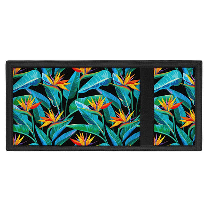 Teal Tropical Pattern Print Trifold Wallet