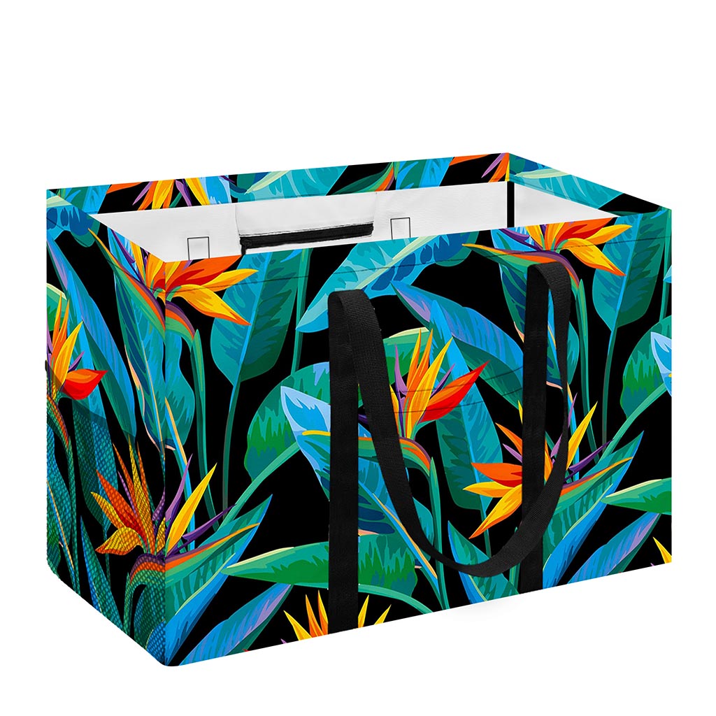 Teal Tropical Pattern Print Utility Tote Bag