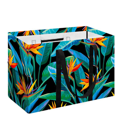 Teal Tropical Pattern Print Utility Tote Bag