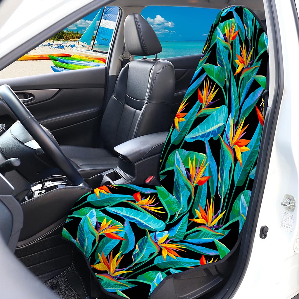 Teal Tropical Pattern Print Waterproof Car Seat Cover