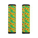 Teal Watercolor Sunflower Pattern Print Handle Covers