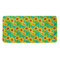 Teal Watercolor Sunflower Pattern Print Towel
