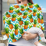 Teal Zig Zag Pineapple Pattern Print Baby Seat Cover
