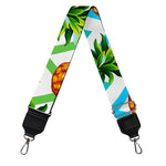 Teal Zig Zag Pineapple Pattern Print Bag Strap