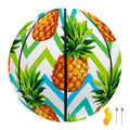 Teal Zig Zag Pineapple Pattern Print Basketball