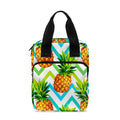 Teal Zig Zag Pineapple Pattern Print Bible Tote Bag