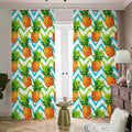 Teal Zig Zag Pineapple Pattern Print Dimout Pencil Pleat Curtains