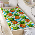 Teal Zig Zag Pineapple Pattern Print Changing Pad Cover