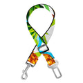 Teal Zig Zag Pineapple Pattern Print Dog Seat Belt