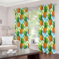 Teal Zig Zag Pineapple Pattern Print Extra Wide Grommet Curtains