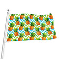 Teal Zig Zag Pineapple Pattern Print Flag