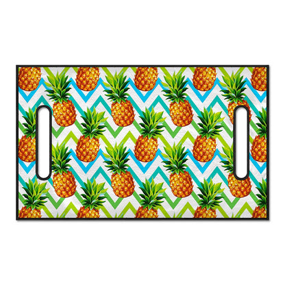 Teal Zig Zag Pineapple Pattern Print Golf Cart Seat Cover