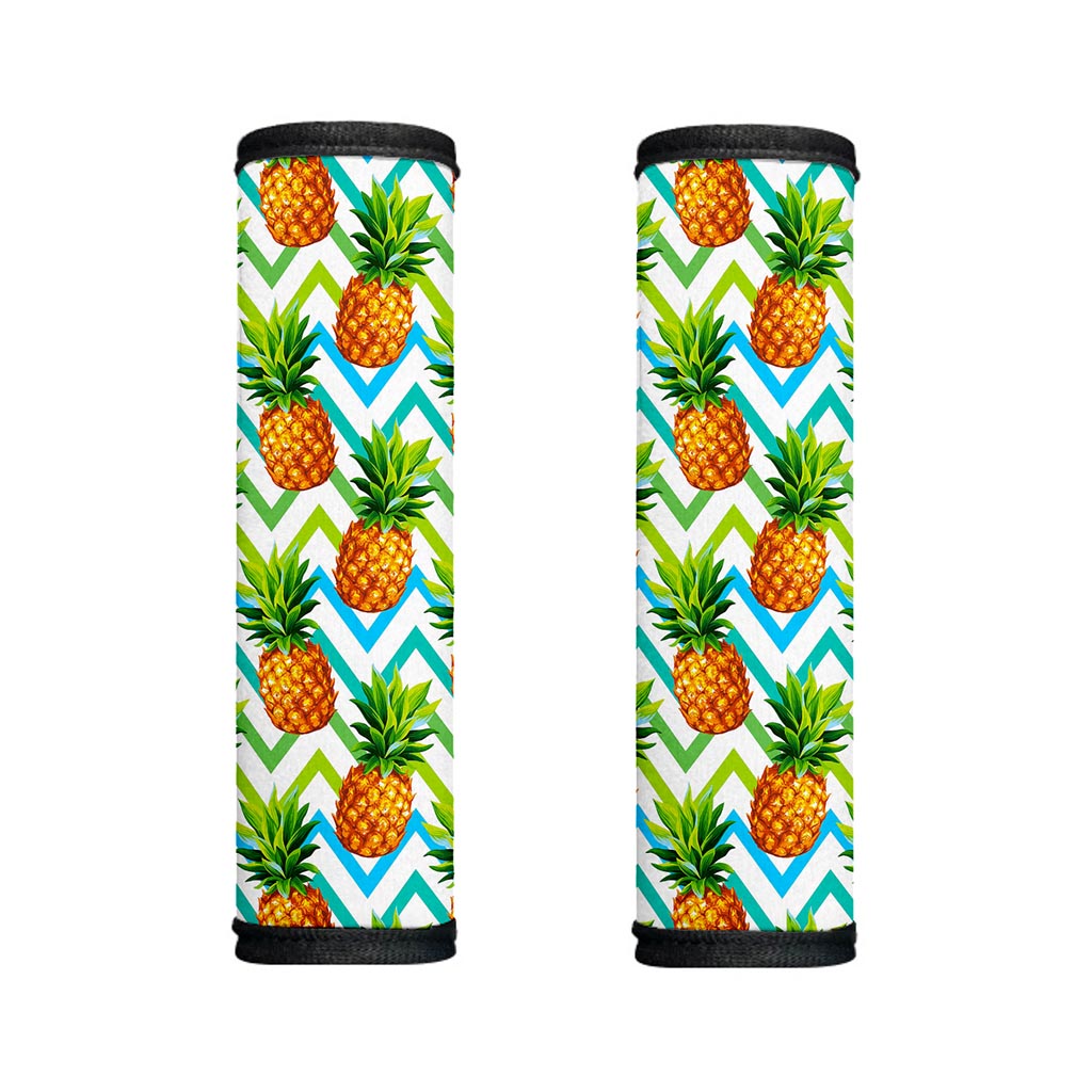 Teal Zig Zag Pineapple Pattern Print Handle Covers