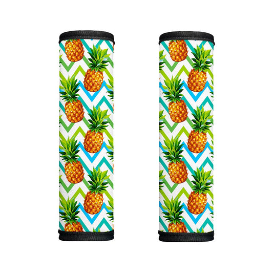 Teal Zig Zag Pineapple Pattern Print Handle Covers
