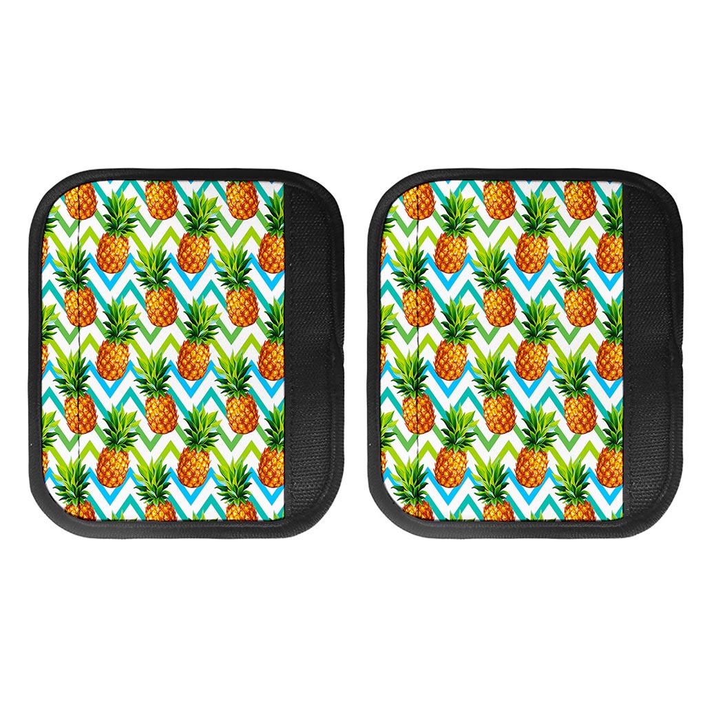 Teal Zig Zag Pineapple Pattern Print Handle Covers