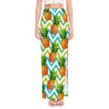 Teal Zig Zag Pineapple Pattern Print High Slit Maxi Skirt