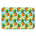 Teal Zig Zag Pineapple Pattern Print Indoor Door Mat
