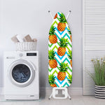 Teal Zig Zag Pineapple Pattern Print Ironing Board Cover