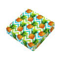 Teal Zig Zag Pineapple Pattern Print Outdoor Seat Cushion Cover