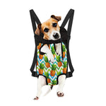 Teal Zig Zag Pineapple Pattern Print Pet Carrier Backpack