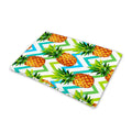 Teal Zig Zag Pineapple Pattern Print Pet Cooling Mat Cover