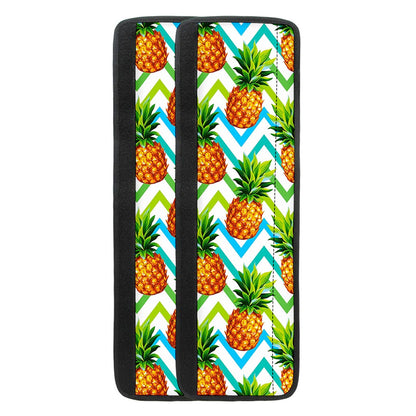 Teal Zig Zag Pineapple Pattern Print Refrigerator Handle Covers